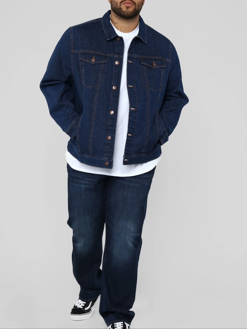 New Fashion Nova Men's Dark Wash Denim Jacket Size M